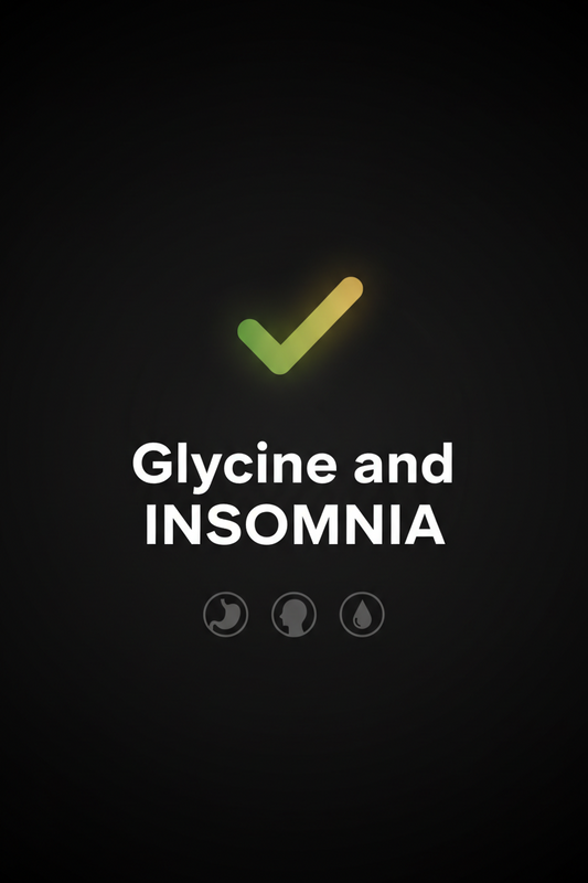 Summary showing glycine does not cause insomnia, with its mild side effects and medication caveat