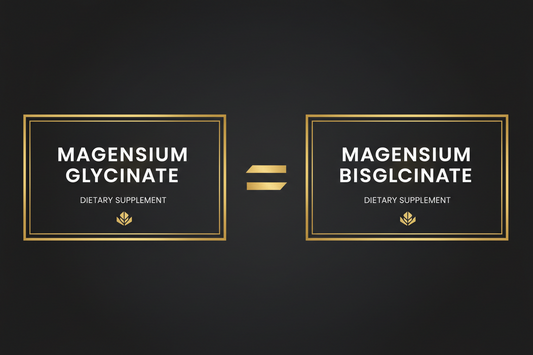 Comparison showing magnesium glycinate and bisglycinate are the same chelated compound