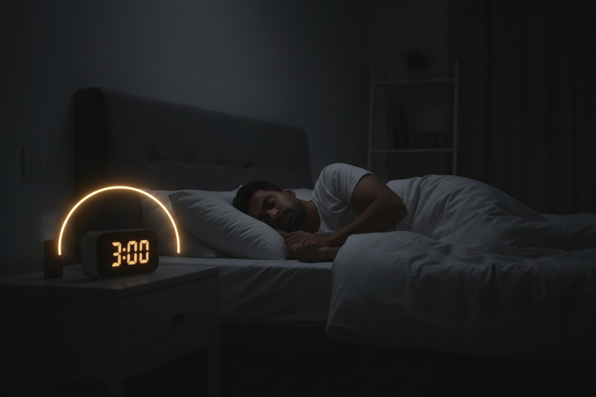 Illustration of why sleep lightens after 3am and the triggers that cause middle-of-the-night waking