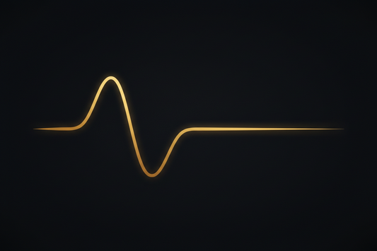 Sleep and blood sugar, gold glucose-curve motif on black