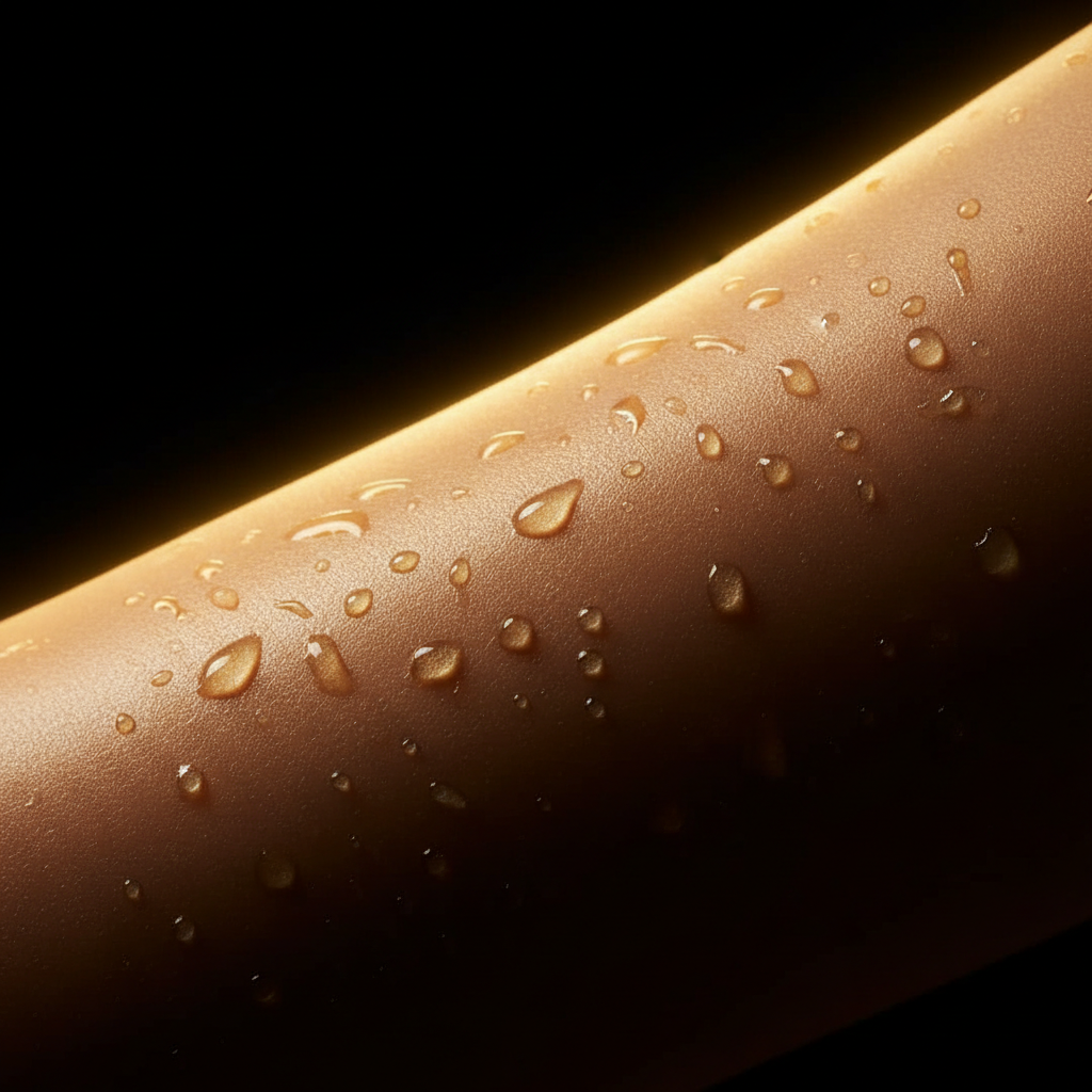 Sleep and skin health, gold glow motif on black