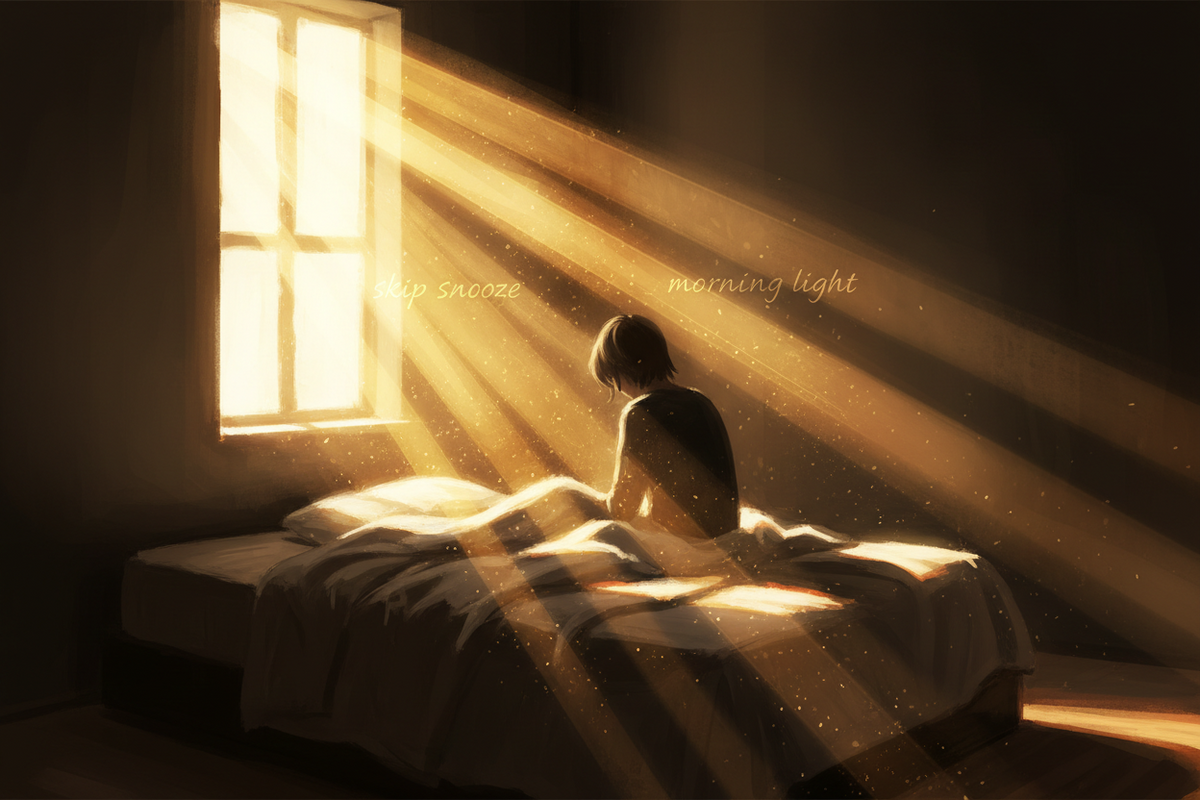 Fixes for waking up tired, showing morning light and quality sleep over more hours