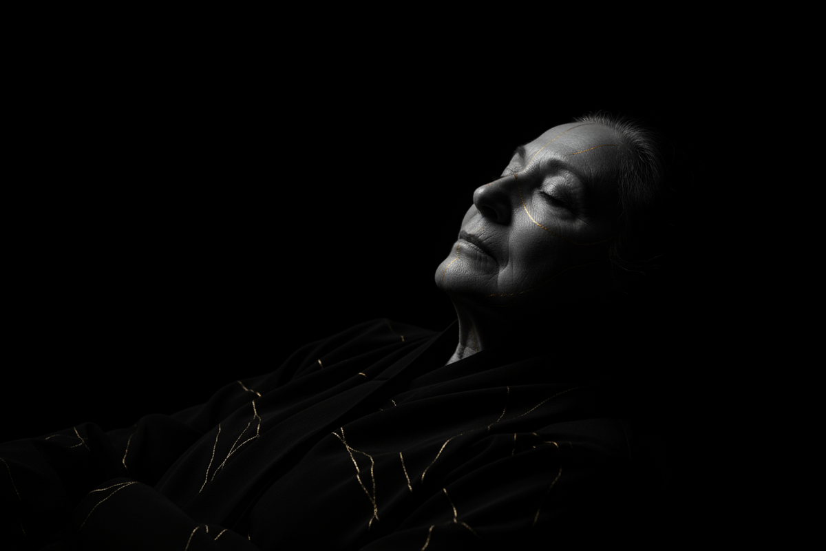 Best sleep supplement for older adults, gold accent on black